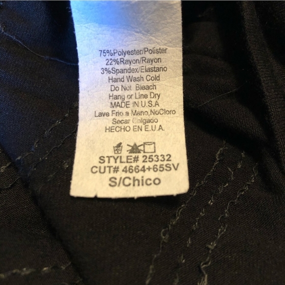 Black Wavy Sequins Blouson Top Women Size S - Picture 6 of 6